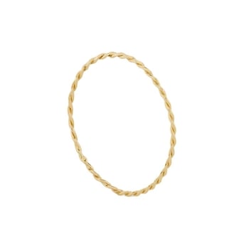 Női 18K aranyozott titánacél gyűrű – geometrikus csavart forma, gyémánt polírozás, Vitafend