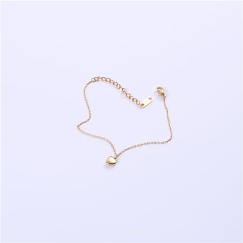 Szív alakú karkötő titánium-acél gyöngyökkel, uniszex, aranyos rajzfilm motívum, Vitafend