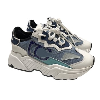 Uniszex bőr felsőrészű, lélegző tornacipő, vastag talppal és EVA talpbetéttel