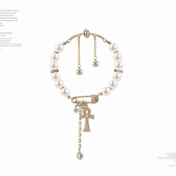 Ankh kereszt karkötő, réz, elektroplattázott bevonat, egyszerű stílus, uniszex kézhez tartozó kiegészítő, 2026 tavasz