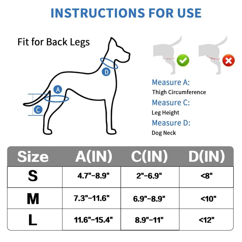 Kutyák térdvédői - műanyag, kopásálló, mindennapi stílus, kutyáknak, minden évszakban