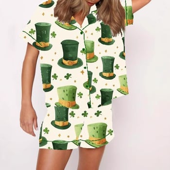 Szatén anyagú ing, 90–95% poliészter, rövid ujjú, V-nyak, japán-koreai casual stílus