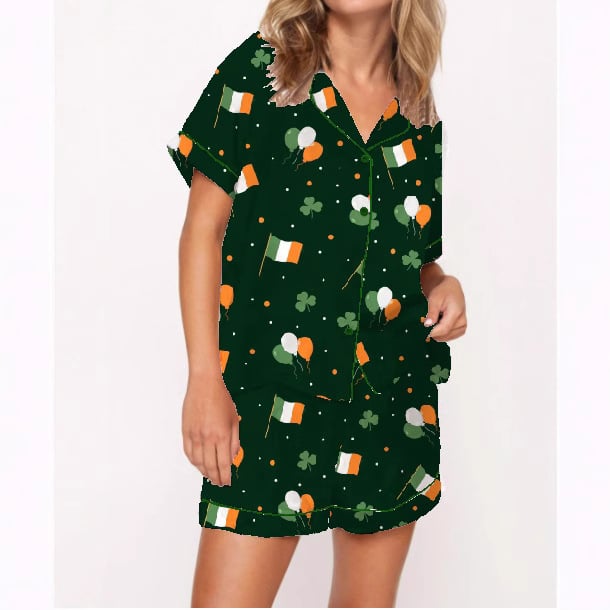 Szatén anyagú ing, 90–95% poliészter, rövid ujjú, V-nyak, japán-koreai casual stílus