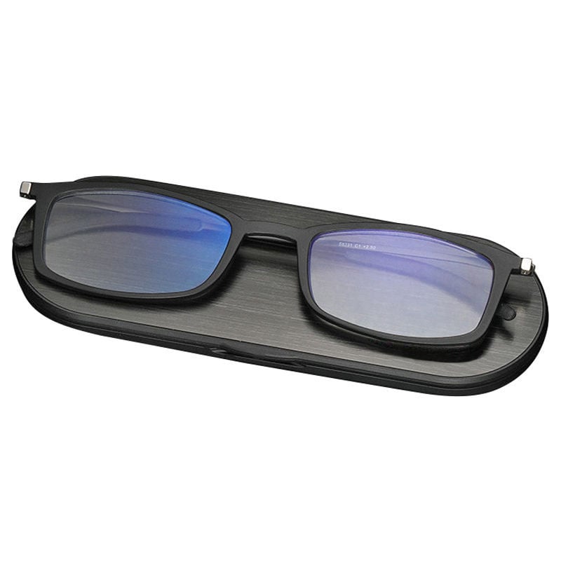 Olvasószemüveg kerek, teljes keret, box stílusú keret, PC lencsék anti-kék fény, modell LH0616, keret műanyag és titan ötvözet