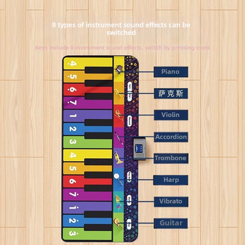 Značka Art, multifunkčná pianová podložka pre deti, protišmytový povrch, integrovaná podložka pre plazenie, hrúbka 0,5 cm