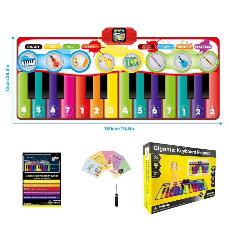 Art Márka funkcionális zongorás matrac gyerekeknek, csúszásmentes felület, beépített mászó matrac, 0,5 cm vastagság