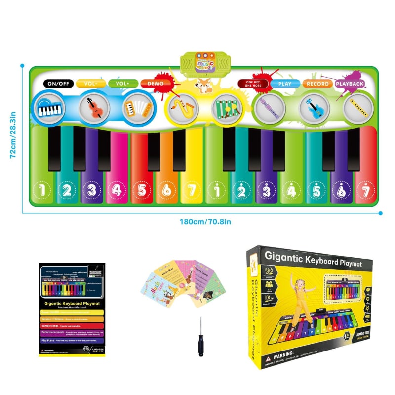 Art Márka funkcionális zongorás matrac gyerekeknek, csúszásmentes felület, beépített mászó matrac, 0,5 cm vastagság