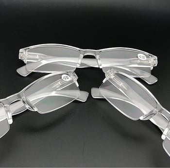 Olvasó szemüveg Modell 908-1, rugós zsanérral, keret nélküli, polikarbonát lencsékkel, felnőtteknek presbyopiára