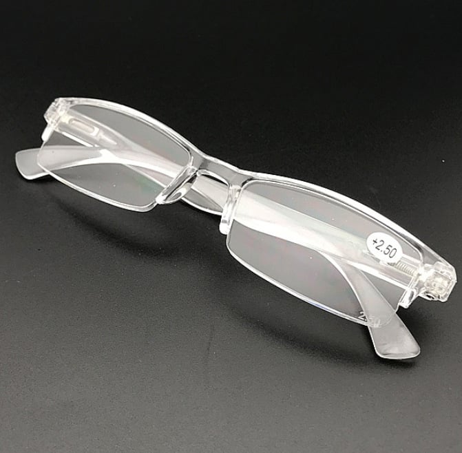 Olvasó szemüveg Modell 908-1, rugós zsanérral, keret nélküli, polikarbonát lencsékkel, felnőtteknek presbyopiára