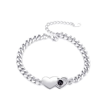 Réz karkötő, elektroplattált bevonattal, uniszex, eredeti dizájn, szív alakú