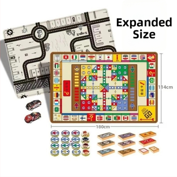 Veliko dvostrano leteće šah Monopoly, tri u jednom za djecu, edukativna igra za roditelje i djecu, tepih za igru i penjanje