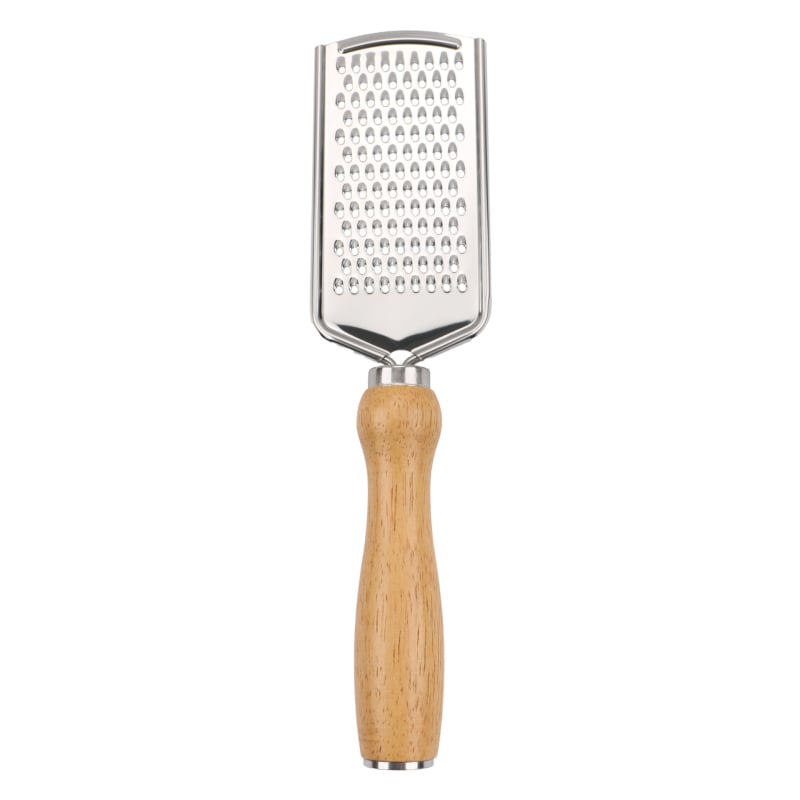 Tölgyfa kör alakú fogantyúval rendelkező többfunkciós reszelő – rozsdamentes acél, sajt, gyömbér és citrom reszeléséhez