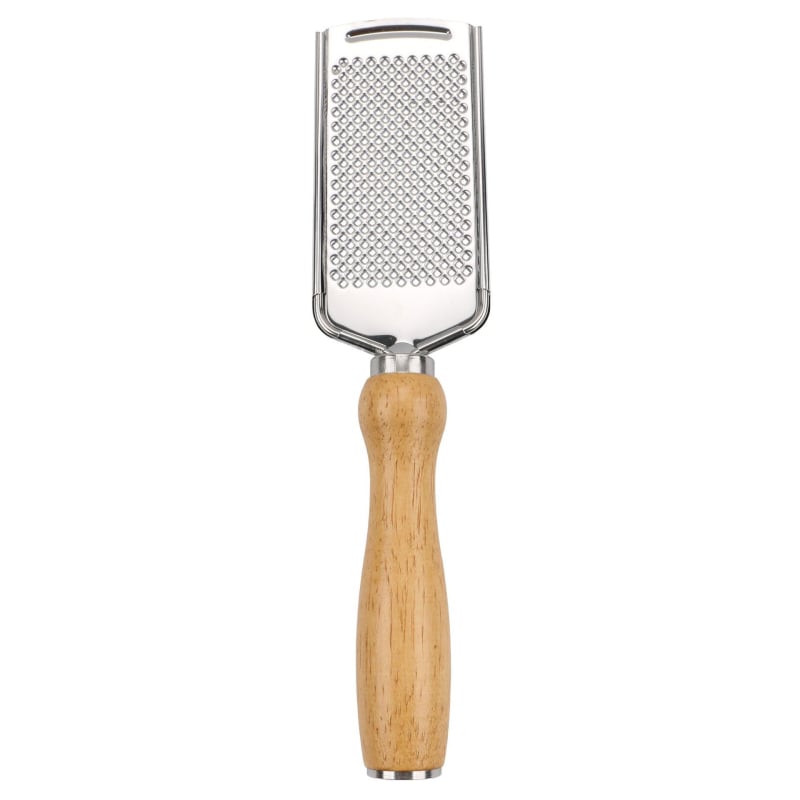 Tölgyfa kör alakú fogantyúval rendelkező többfunkciós reszelő – rozsdamentes acél, sajt, gyömbér és citrom reszeléséhez