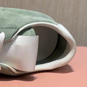 Női velúr sportcipő, kerek orr, alacsony boka, platformos talp, gumírozott talp