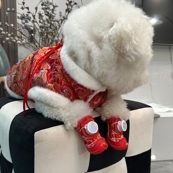 Kutyacipő Velcro-ral — Csúszásmentes, Meleg, Kopásálló, Vastag talp