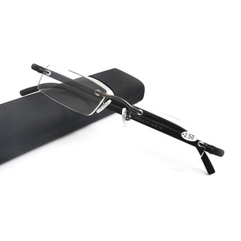 Keret nélküli, négyzet alakú olvasó szemüveg, TR90, akril lencsékkel, uniszex, időseknek