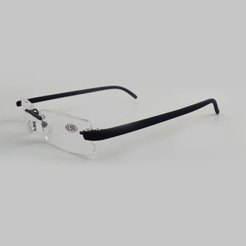 Keret nélküli, négyzet alakú olvasó szemüveg, TR90, akril lencsékkel, uniszex, időseknek