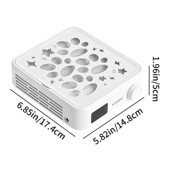 Kaniu körömápolási por-elszívó brushless turbina, mini, magas szívóerő, körömpor-szűrő, modell G2XCQ7, professzionális manikűr eszköz