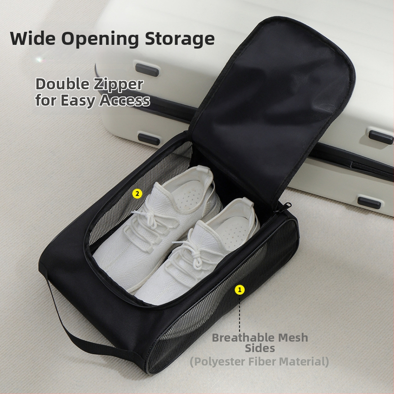 Cestovná prenosná taška na topánky – Polyester, moderný minimalistický štýl, balenie 100 kusov, OEM značka, uvedenie na trh 2025