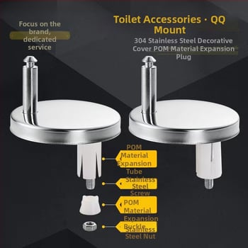 Rozsdamentes acél WC-ülőke kiegészítők, felső rögzítés, modern minimalist stílus, kód 00.1