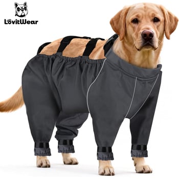 Kutyát teljes testű overál fleece béléssel, vízálló, porálló, csúszásmentes, meleg, tartós (TPE)