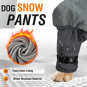 Kutyát teljes testű overál fleece béléssel, vízálló, porálló, csúszásmentes, meleg, tartós (TPE)