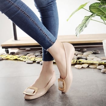 ΓυναικείA αδιάβροχα παπούτσια με τετράγωνη μύτη και τετράγωνη αγκύλη, PU πάτος, χαμηλό τακούνι 1-3 cm