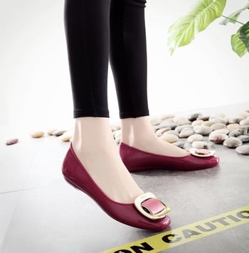 ΓυναικείA αδιάβροχα παπούτσια με τετράγωνη μύτη και τετράγωνη αγκύλη, PU πάτος, χαμηλό τακούνι 1-3 cm