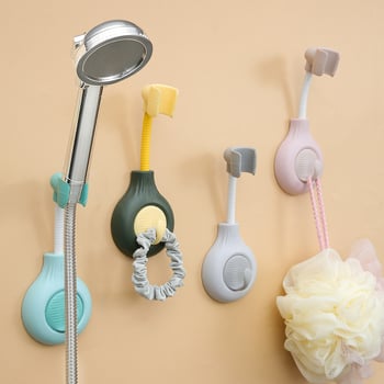 Zuhanyfej tartó, fúrás nélkül, rögzített, állítható, modern minimalista stílus — Saint-wang 3118