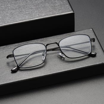 Vintage kékfény elleni olvasó szemüveg keret, négyzet alakú teljes keret, fém