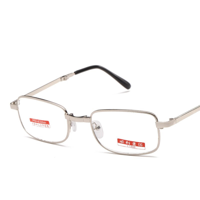 Smooth One Hundred Olvasószemüveg üveg lencsékkel, fém keret, teljes keret, 46×19×134 mm, Modell 503