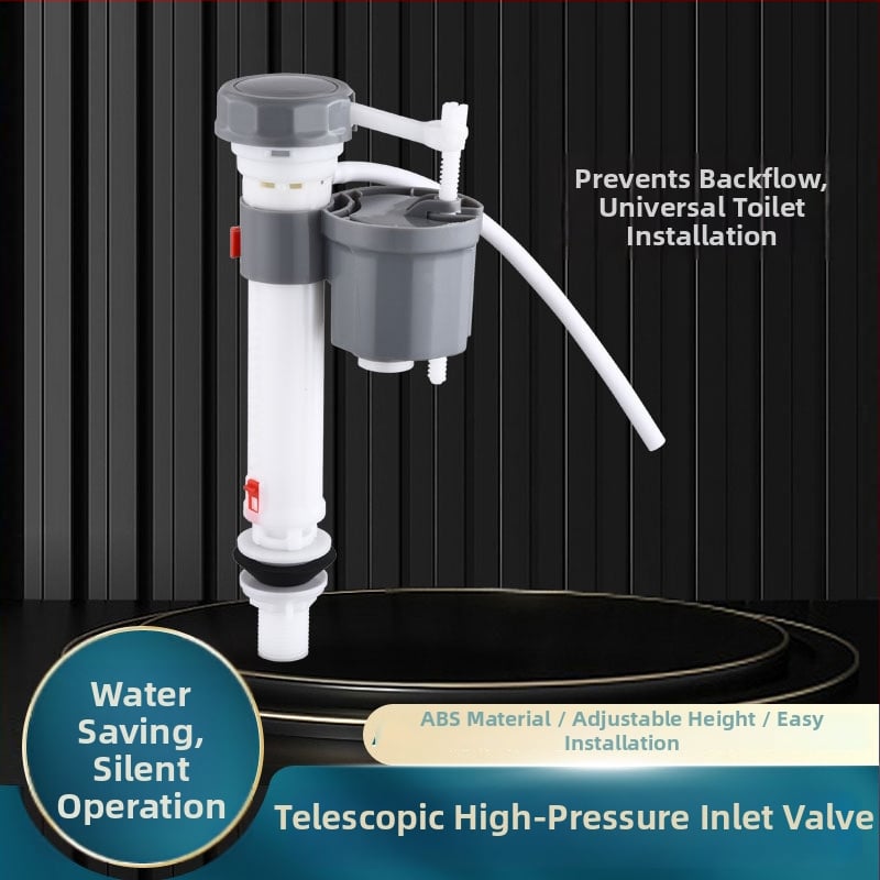 WC tartály beömlő szelep készlet, műanyag, könnyű telepítés, egy darabból álló formázás, univerzális kompatibilitás