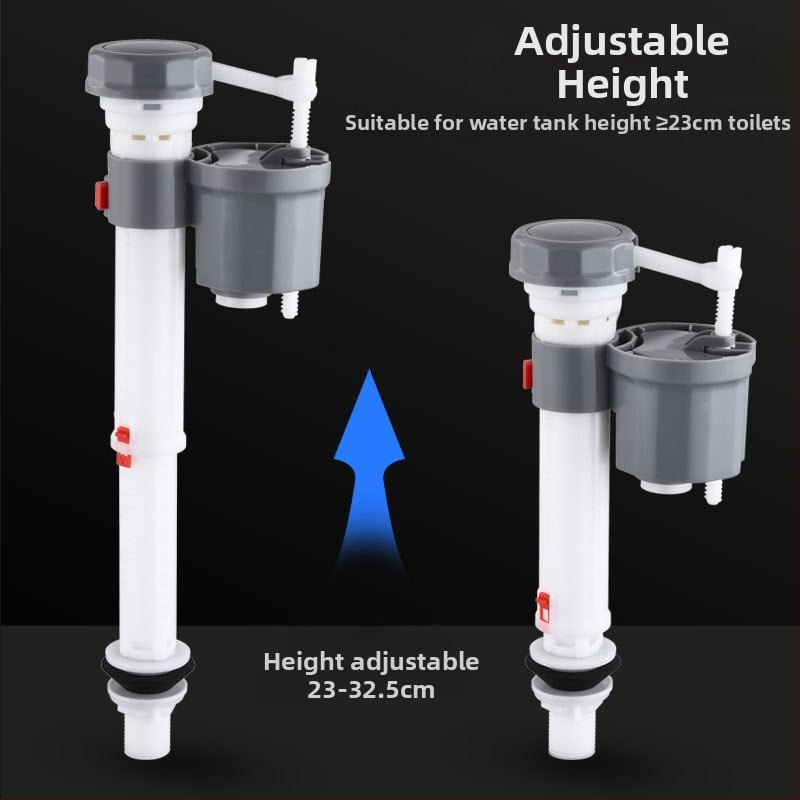 WC tartály beömlő szelep készlet, műanyag, könnyű telepítés, egy darabból álló formázás, univerzális kompatibilitás