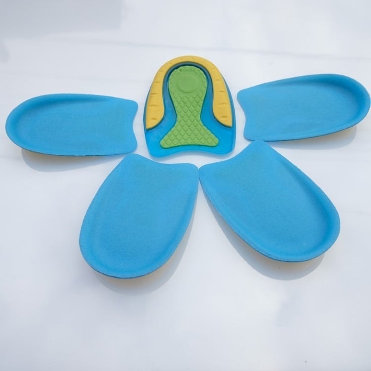 TPE sarokpárnák cipőkhöz – ütéscsillapítás, belső magasság növelése U-formában, dombor mintázat, fél‑pad stílus