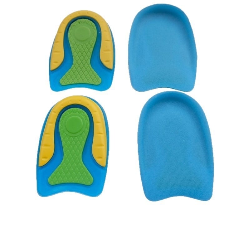 TPE sarokpárnák cipőkhöz – ütéscsillapítás, belső magasság növelése U-formában, dombor mintázat, fél‑pad stílus