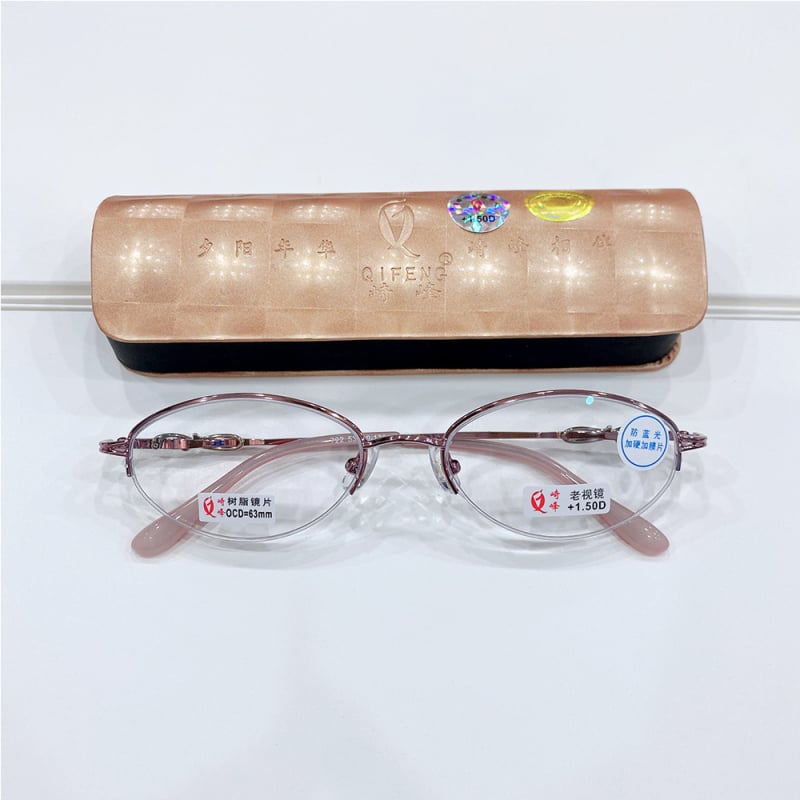 Női olvasó szemüveg, lencsék gyantából, anti-kék fény, anti-fáradtság, UV védelem, félkeret, aszferikus lencsék