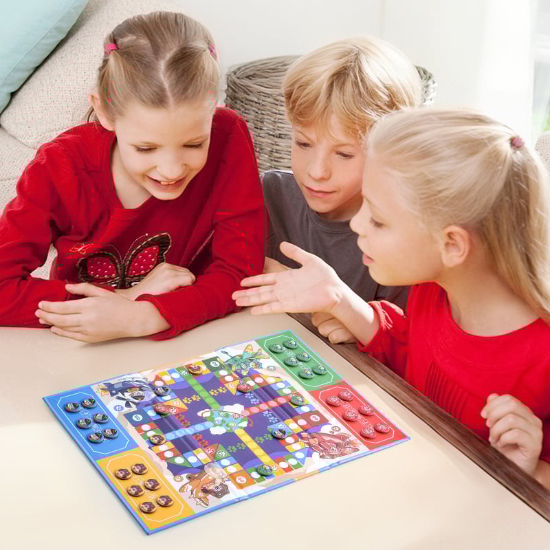 Mágneses, hajtogatható hordozható sakkkészlet gyerekeknek, damával és Gobanggal, papír alapú kivitelben, 7–14 éveseknek.