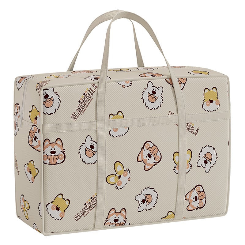 Kocka alakú tároló táska nem szövött anyagból, többfunkciós, aranyos rajzfilm stílus