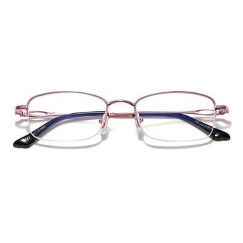 Olvasószemüveg kékfény elleni védelemmel, gyanta lencsékkel, félkeretes, négyzet alakú fémkeret, felnőtteknek