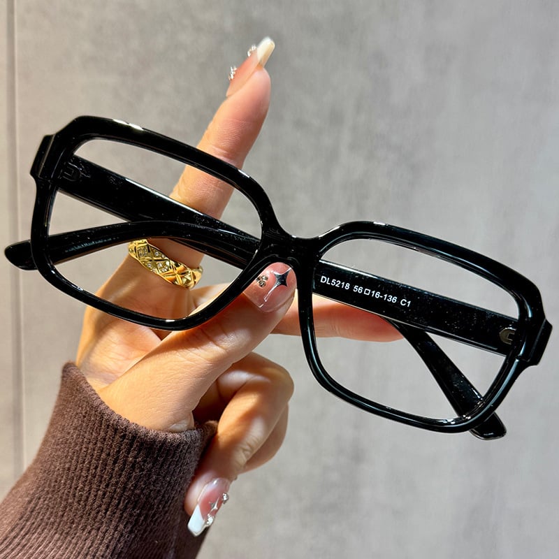 AC-lencsés olvasószemüveg, teljes keret, PC keret, négyzet alakú dizájn (2024 tél kiadás)