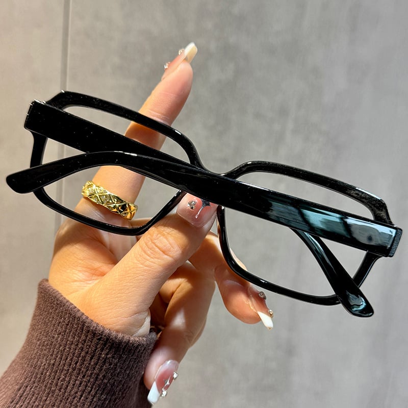 AC-lencsés olvasószemüveg, teljes keret, PC keret, négyzet alakú dizájn (2024 tél kiadás)