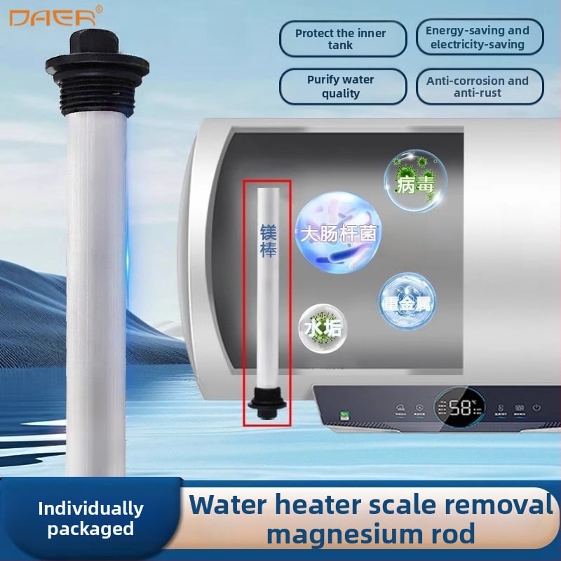 Általános elektromos vízmelegítő magnézium rúd, vízkőmentesítéshez, lefolyó anód, fűtő kiegészítők, valódi magas tisztaság