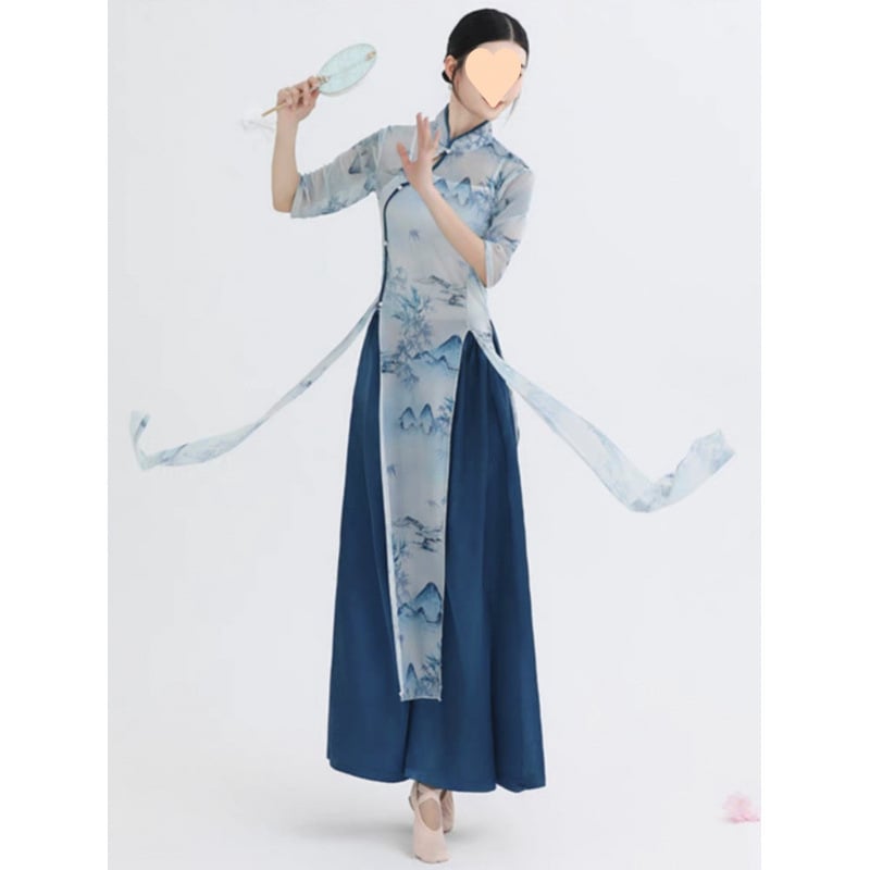 NORNS GIRL tánc felső a klasszikus kínai tánchoz — modál anyag, nő, őszi 2025, belly dance