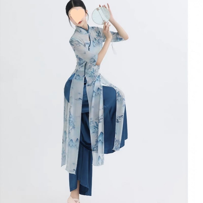 NORNS GIRL tánc felső a klasszikus kínai tánchoz — modál anyag, nő, őszi 2025, belly dance