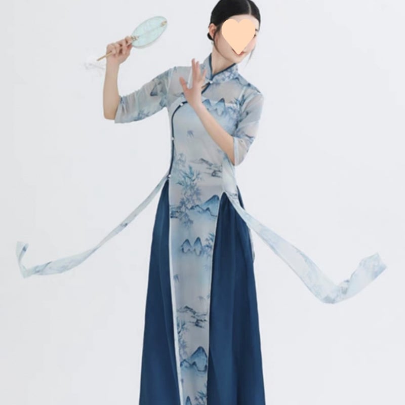 NORNS GIRL tánc felső a klasszikus kínai tánchoz — modál anyag, nő, őszi 2025, belly dance