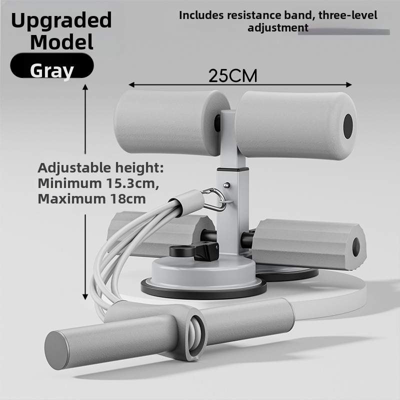 Sit-up asistent so stojanom na telefón, vnútorný tréner brucha so sacou a šesťtrubkovým rámom, vhodný do kancelárie a domova, hmotnosť 980 g