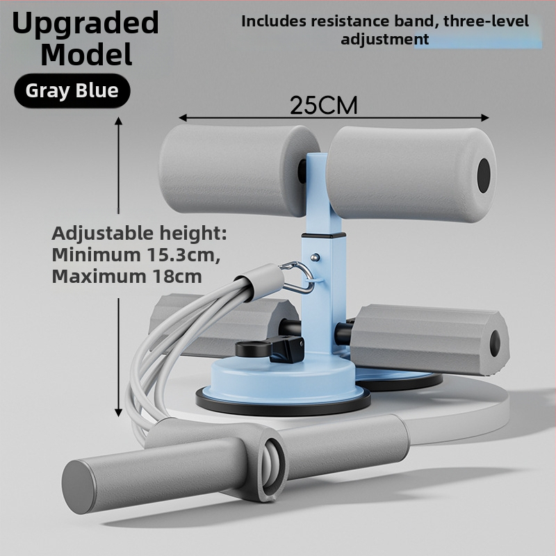 Sit-up asistent so stojanom na telefón, vnútorný tréner brucha so sacou a šesťtrubkovým rámom, vhodný do kancelárie a domova, hmotnosť 980 g