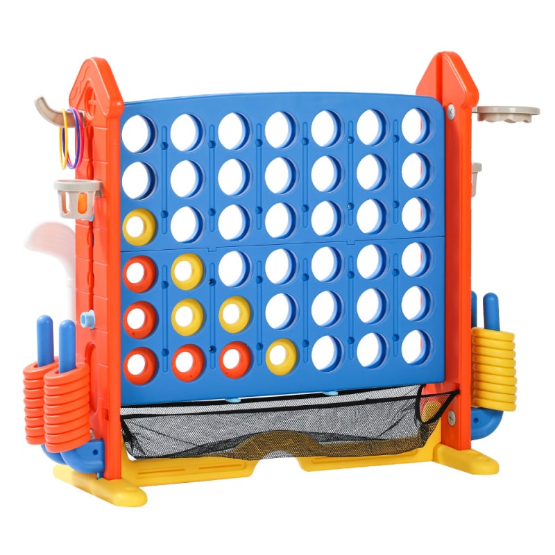 Li You műanyag 3D Connect Four játék szülő-gyermek interakcióval, oktatási játék 4–14 éveseknek