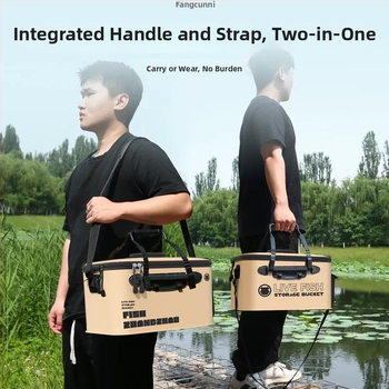 Sklopné EVA vedro na živé ryby, rybárske príslušenstvo, posilnená konštrukcia