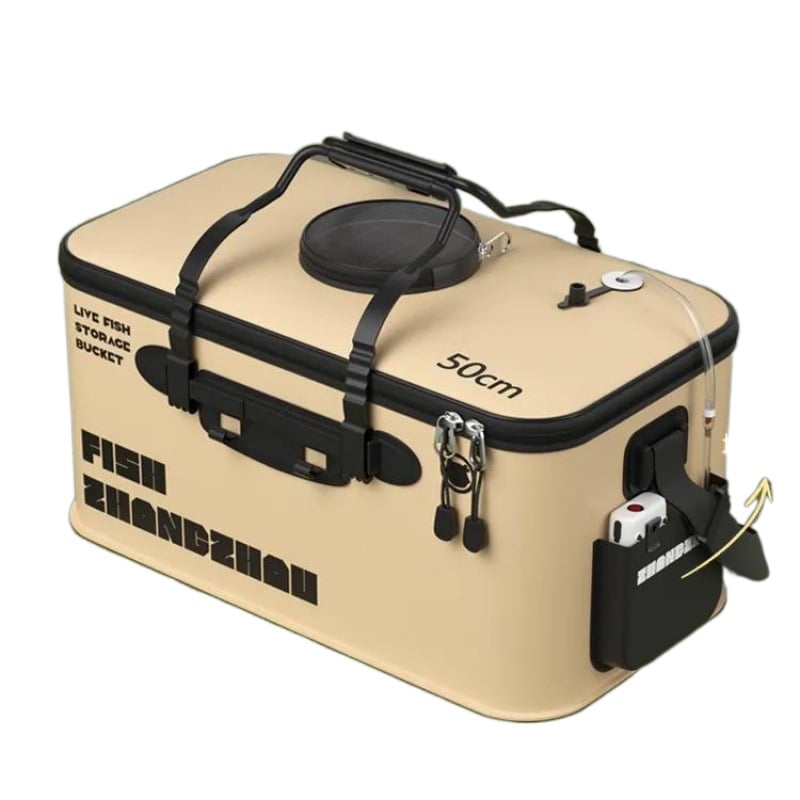 Összecsukható EVA halas vödör élő halakhoz, horgászfelszerelés, megerősített kialakítás